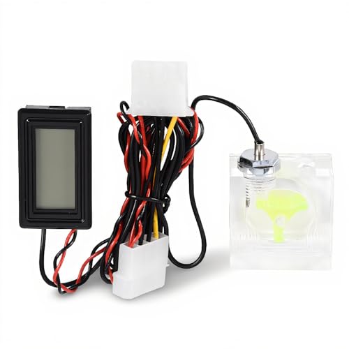 Wendry Computer Water Cooling Thermometer, Water Meter, Computer Temperature Detector Kit, PC Computer 3 Way Meter Digital Thermometer Suitable for Water Cooling System Kit - Image 1