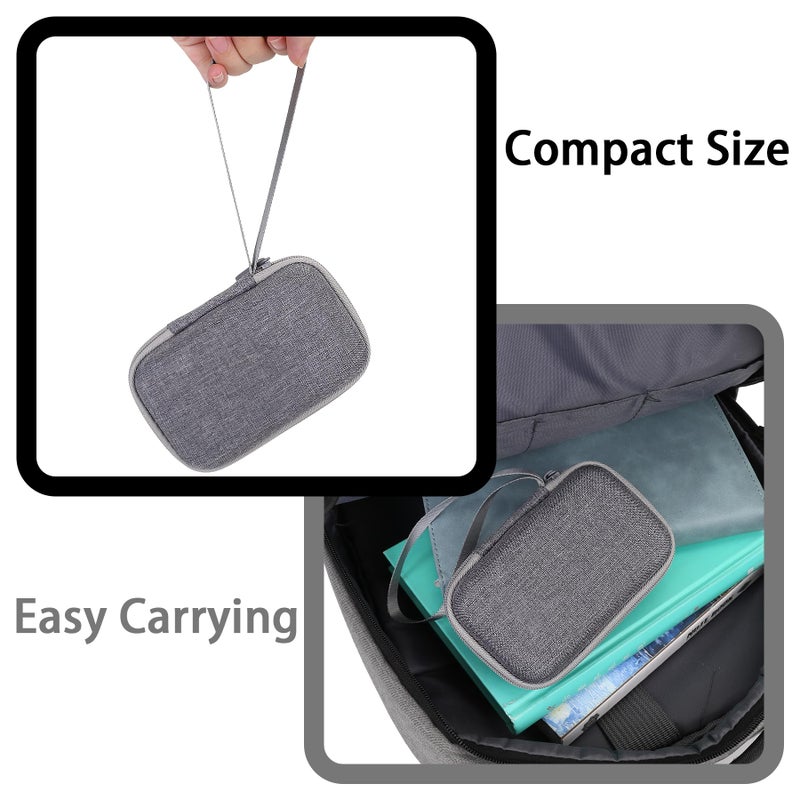 Aenllosi Aenllosi Hard Travel Case Compatible with Western Digital My Passport External Hard Drive 500 GB/1/2/4 TB,Portable Bag for WD Solid State Drives& USB Cable(Case Only,Grey) - Image 5
