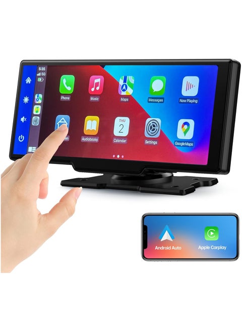 Wireless CarPlay Car Stereo Receiver, 9.26 Inch Portable Touch Screen GPS Navigation for Cars, Bluetooth, Android Auto, Siri/Google Assistant, Black