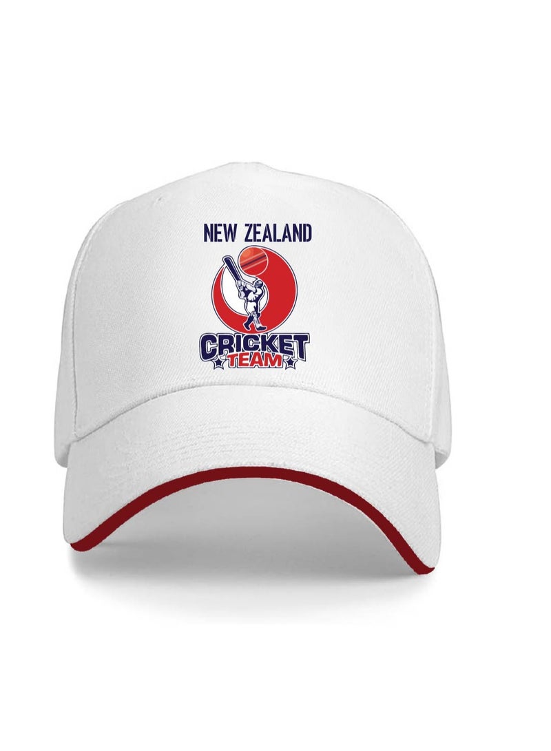 New Zealand Sports Fans Cricket Caps for Both Men and Women With Metal Adjustable Buckle Closure - Perfect for Outdoor Activities, Matches, and Everyday Wear  - Image 1