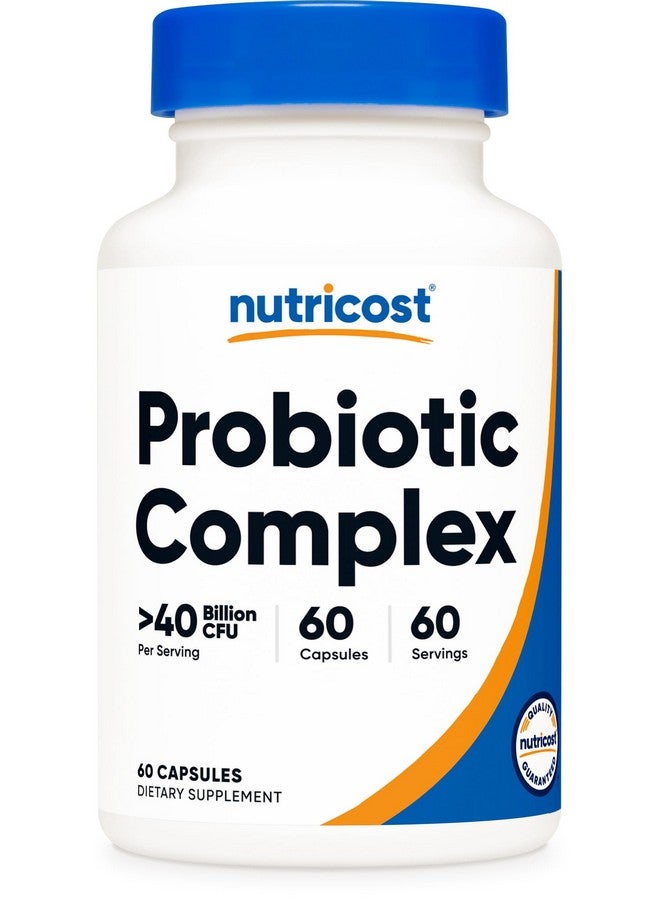 Nutricost Probiotic Complex (40 Billion CFU) (60 Capsules) - GMO-Free, Gluten-Free - Image 1