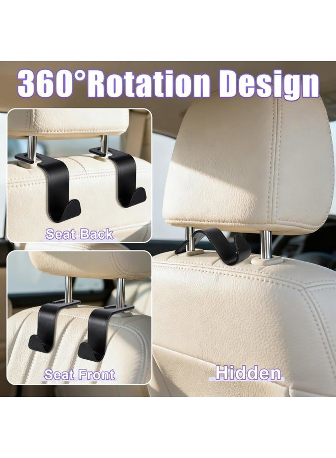 BFXM Car Seat Headrest Hooks 6Pcs, Back Seat Purse Hanger Holder Hook, Magnetic Storage Organizer for Purses Handbag Grocery Bags Coats - Image 4