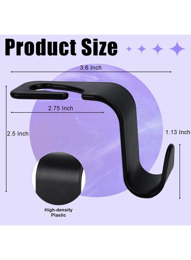 BFXM Car Seat Headrest Hooks 6Pcs, Back Seat Purse Hanger Holder Hook, Magnetic Storage Organizer for Purses Handbag Grocery Bags Coats - Image 2