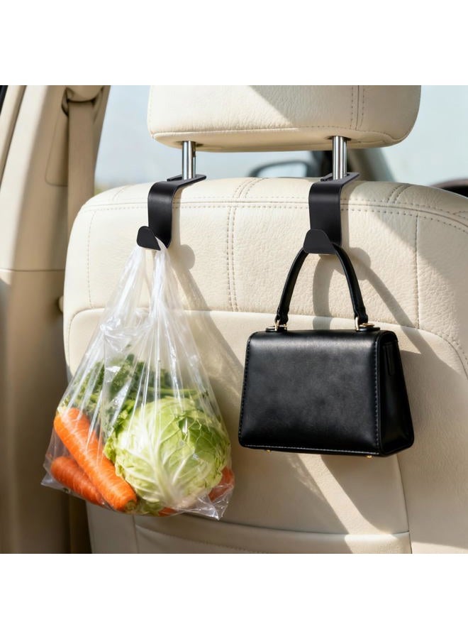 BFXM Car Seat Headrest Hooks 6Pcs, Back Seat Purse Hanger Holder Hook, Magnetic Storage Organizer for Purses Handbag Grocery Bags Coats - Image 3