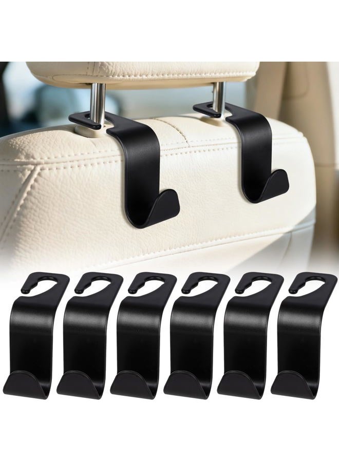 BFXM Car Seat Headrest Hooks 6Pcs, Back Seat Purse Hanger Holder Hook, Magnetic Storage Organizer for Purses Handbag Grocery Bags Coats - Image 1
