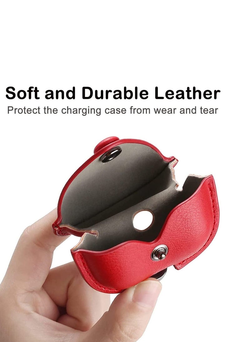BORTONY AirPods Pro 2 Case Compatible with Wireless Charging Soft PU Leather Cover with Keychain Hook For Apple AirPod Pro 2  - Image 4