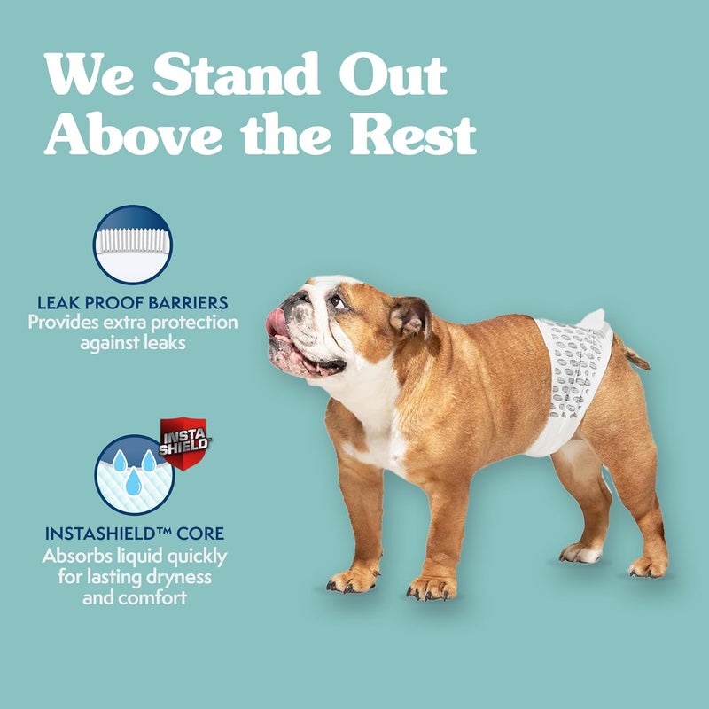 Simple Solution Disposable Dog Diapers for Male Dogs | Male Wraps with Super Absorbent Leak-Proof Fit | Excitable Urination, Incontinence, or Male Marking | Toy | 30 Count - Image 4