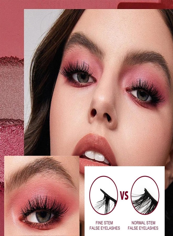 BERSHNOR Bluesmurfs False Eyelashes Ultra Thin Cotton Band Fake Lashes Natural Looking Eyelashes Fairy Fake Eyelashes 7 Pairs Pack - Image 4