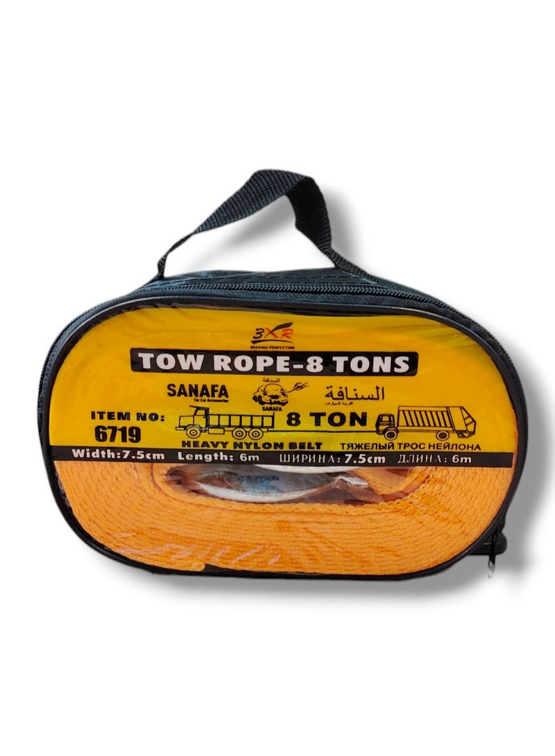 3 اكس ار حبل سحب عالي التحمل 8 طن 6 أمتار - Image 1