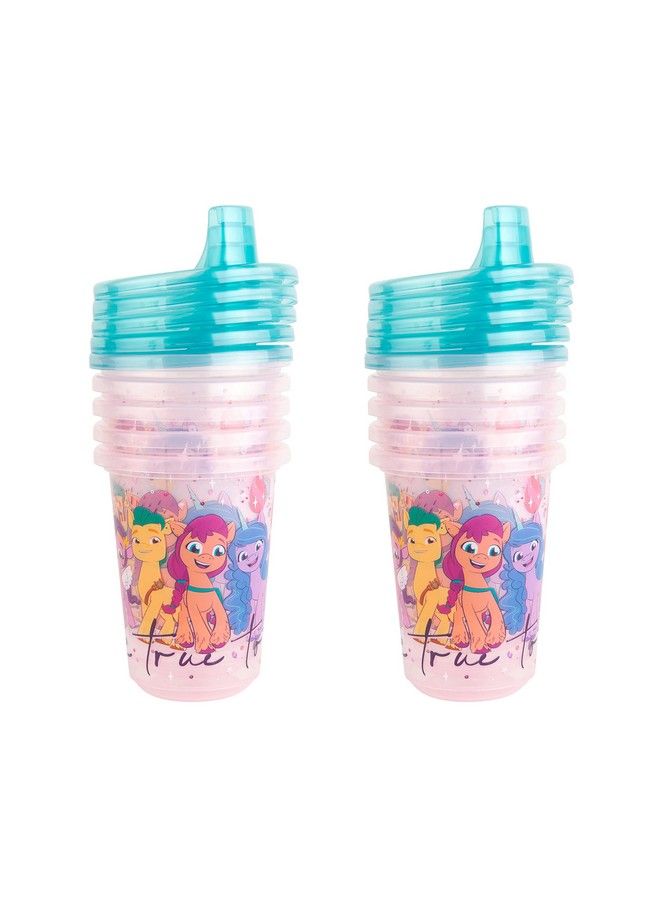 the FIRST years Take & Toss My Little Pony Sippy Cups Reusable Toddlers Cups With Lids Kids Party Pack With 2 Travel Caps 10 Oz 10 Count - Image 1