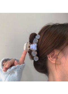 High Horse Tail Hair Clip Pink Water Jujube Clip Transparent Cute Sweet Girl Shark Spring Season Hair Accessories 2# Blue love gummy bear catch clip