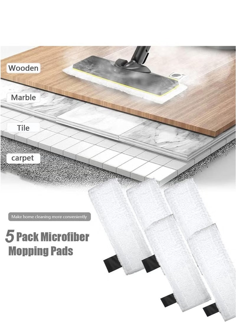 10 Pack Cloth Set Mopping Pads Replacement for Karchers SC2/ SC3/ SC4/ SC5 Microfiber Mopping Pads Cloth Accessories(for Karchers 5Rag Nozzle Covers & for Karchers 5 Microfiber Mopping Pads) - White  - Image 2
