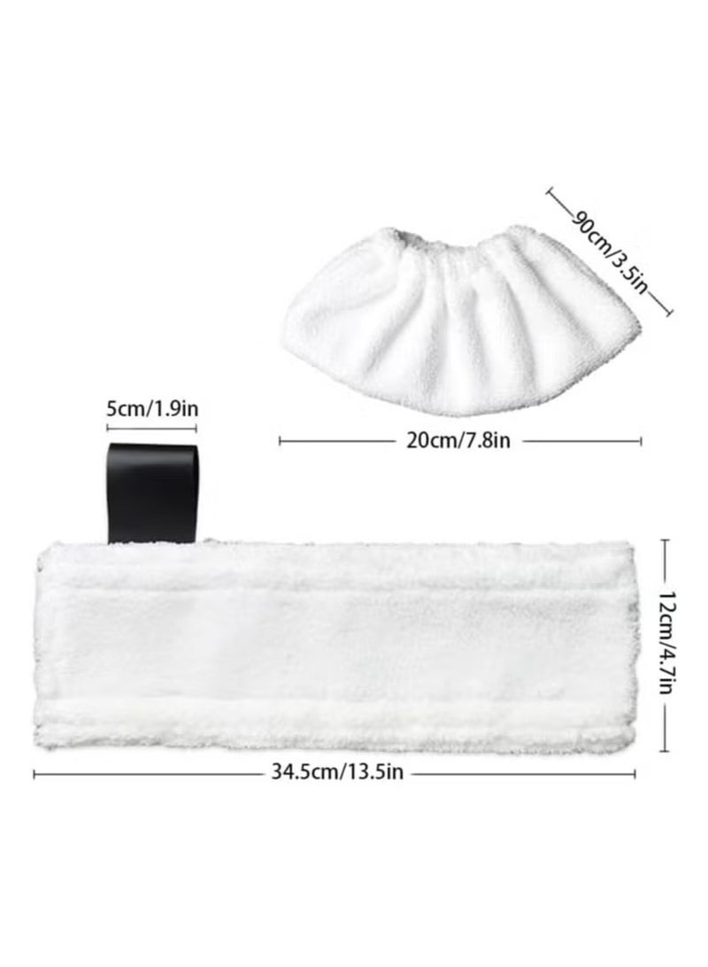 10 Pack Cloth Set Mopping Pads Replacement for Karchers SC2/ SC3/ SC4/ SC5 Microfiber Mopping Pads Cloth Accessories(for Karchers 5Rag Nozzle Covers & for Karchers 5 Microfiber Mopping Pads) - White  - Image 5