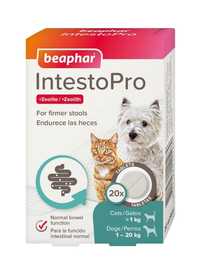 بيفار إنتيستوبرو أقراص مضادة للإسهال للكلاب والقطط الصغيرة، 20 قرصًا