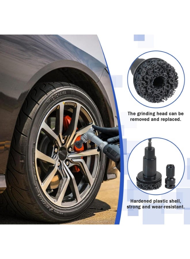 Wheel Hub Cleaning Tool, Wheel Stud Cleaner, Brake Hub Cleaning Kit, Stud with 5 Head, Grinding Maintenance Cleaner Kit for Nuts, Car & Truck - Image 5