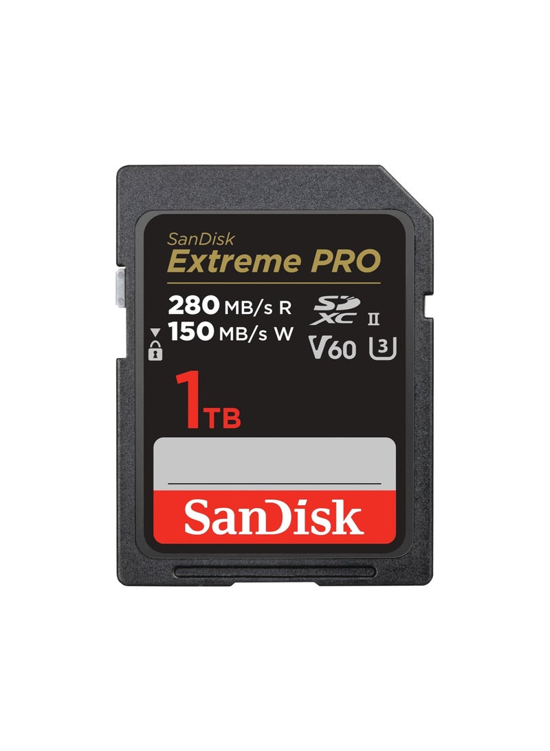 سانديسك 1TB Extreme PRO SDXC UHS-II Memory Card - C10, U3, V60, 6K, 4K UHD, SD Card - SDSDXEP-1T00-GN4IN - Image 1