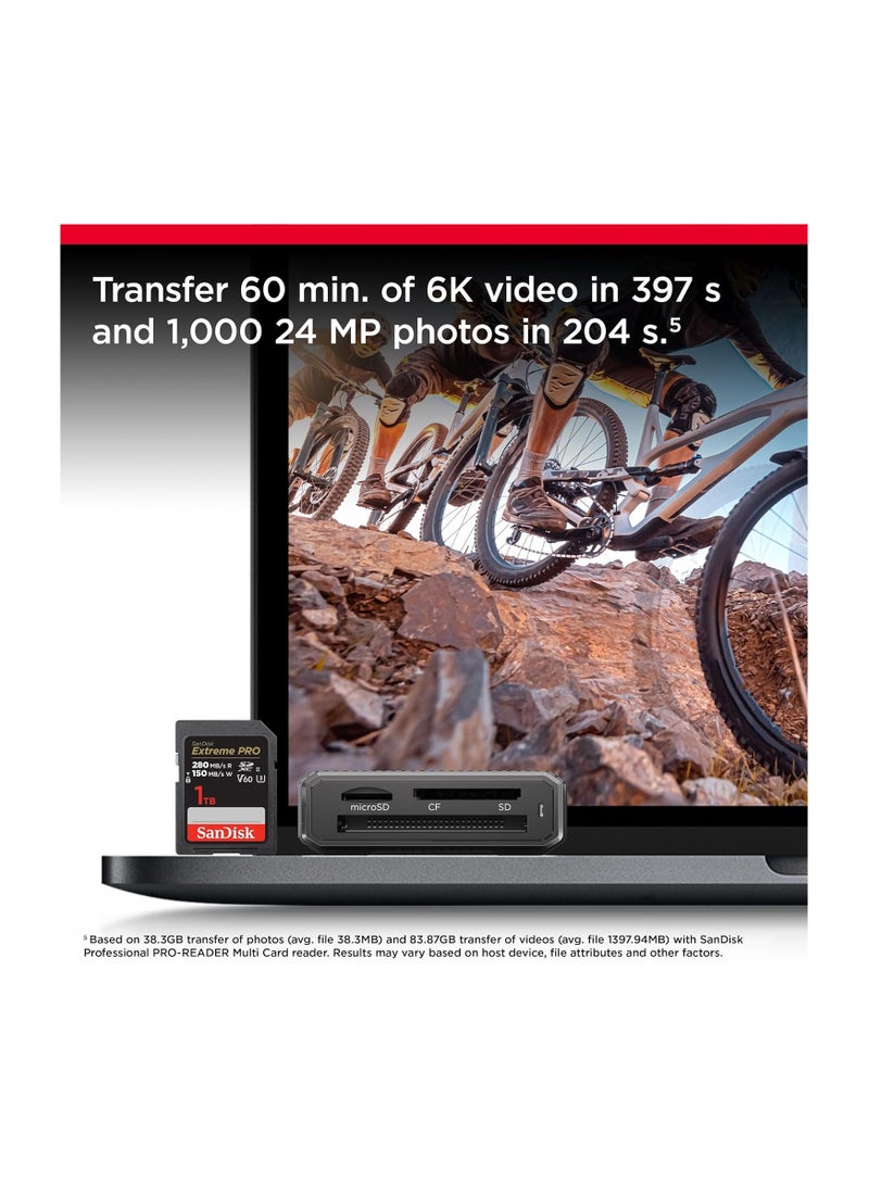 سانديسك 1TB Extreme PRO SDXC UHS-II Memory Card - C10, U3, V60, 6K, 4K UHD, SD Card - SDSDXEP-1T00-GN4IN - Image 4