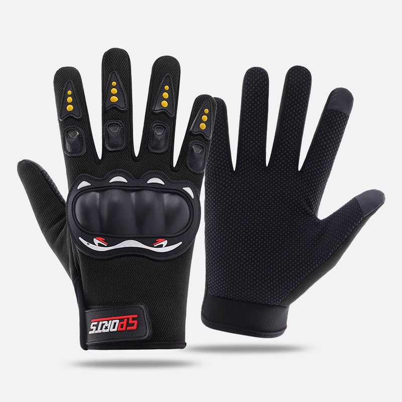 KEYSDEX All-Season Touchscreen Motorcycle Gloves for Men & Women, Ideal for On-Road, Off-Road, Motocross, ATV, UTV, Bicycle Racing & Tactical Hiking Black(OSFA) - Image 1