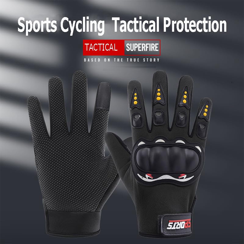 KEYSDEX All-Season Touchscreen Motorcycle Gloves for Men & Women, Ideal for On-Road, Off-Road, Motocross, ATV, UTV, Bicycle Racing & Tactical Hiking Black(OSFA) - Image 2