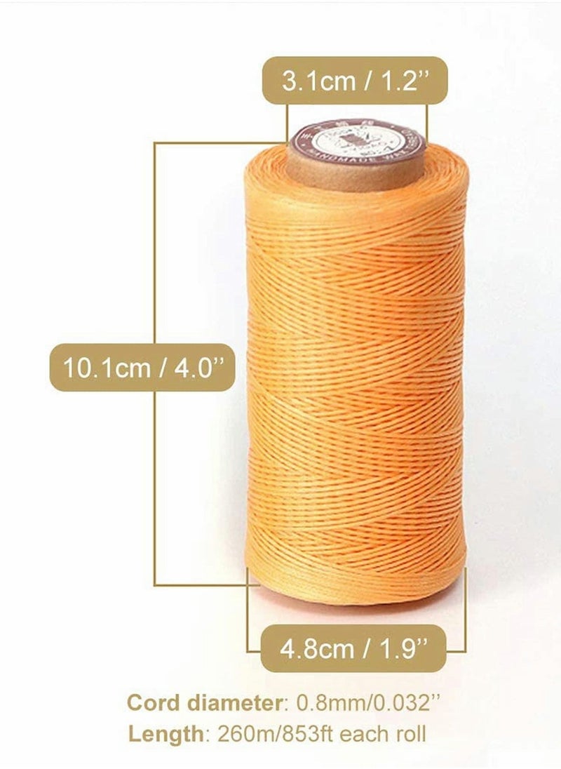 Excefore 150D Waxed Cords Polyester Sewing Thread All Purpose Flat Wax ing Strings for Bookbinding Macrame Handcraft DIY Bracelets (Black)  - Image 3