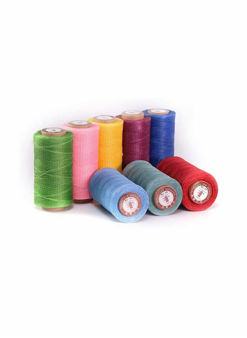 Excefore 150D Waxed Cords Polyester Sewing Thread All Purpose Flat Wax ing Strings for Bookbinding Macrame Handcraft DIY Bracelets (Black)  - Image 5