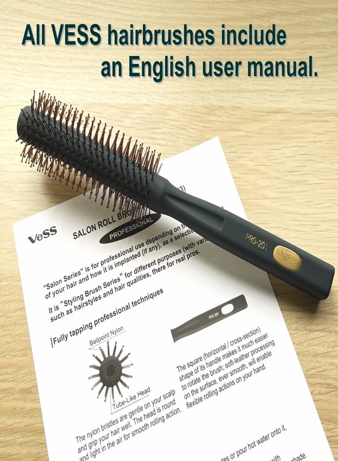 VESS Salon Roll Brush Professional Use PRO-201 For Short Hair and Medium Hair-D33 mm-Made in Japan - Image 3