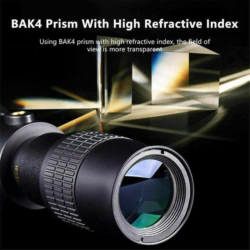 10-300X40mm Monocular Telescope with smartphone holder and tripod, Waterproof Compact Optical High Powered Monocular for Adults Kids Bird Watching Hunting Hiking Concert Travelling - Image 3