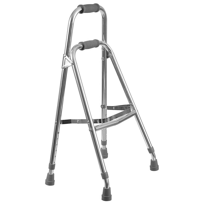 DMI Folding Hemi-Walker Provides Support, Aluminum, Silver, 30'- 35', FSA & HSA Eligible, Lightweight, Superior Support, Comfortable Hand Grips, Easy To Open And Close - Image 1
