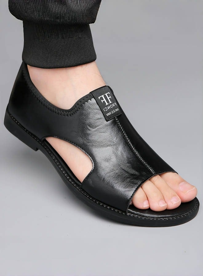 Men's Casual Slip-On Sandals, Open Toe Lightweight Summer Slippers, Breathable Beach Water Shoes  - Image 1