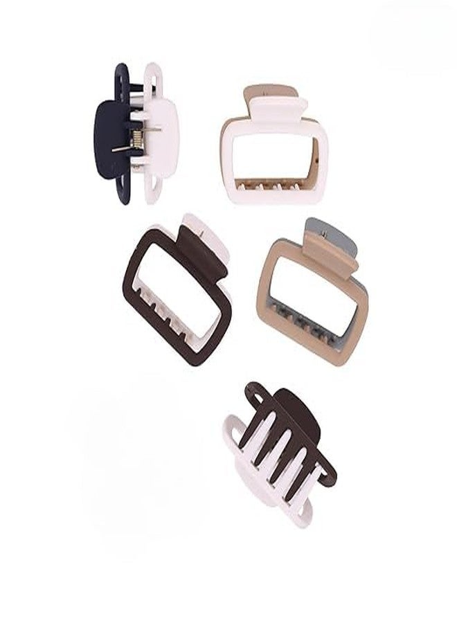 glimm 4-Pack Unique Dual-Color Claw Clips for Girls & Women - Small Hair Clutchers in Random Colors - Image 1