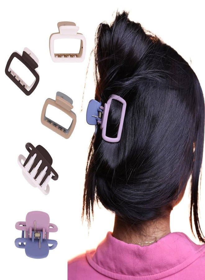 glimm 4-Pack Unique Dual-Color Claw Clips for Girls & Women - Small Hair Clutchers in Random Colors - Image 3