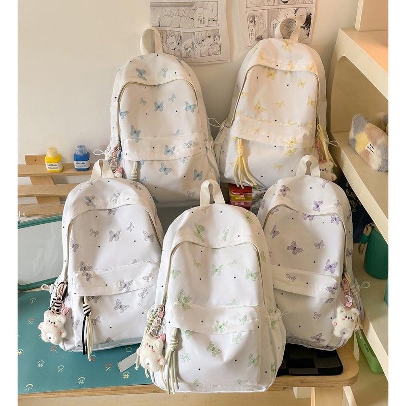 Bluejw Butterfly-themed Fresh-style Backpack For Junior And Senior High School Students And College Students; Durable Nylon, Versatile, And Minimalist Women’s Backpack - Image 5