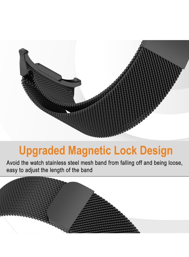 S-Color Galaxy Watch Ultra Strap Magnetic Metal Wistband Stainless Steel Mesh Milanesse Loop Magnet Clasp Replacement Strap Compatible for Samsung Galaxy Watch Ultra Band Watch 7 47mm Men Women - Image 3