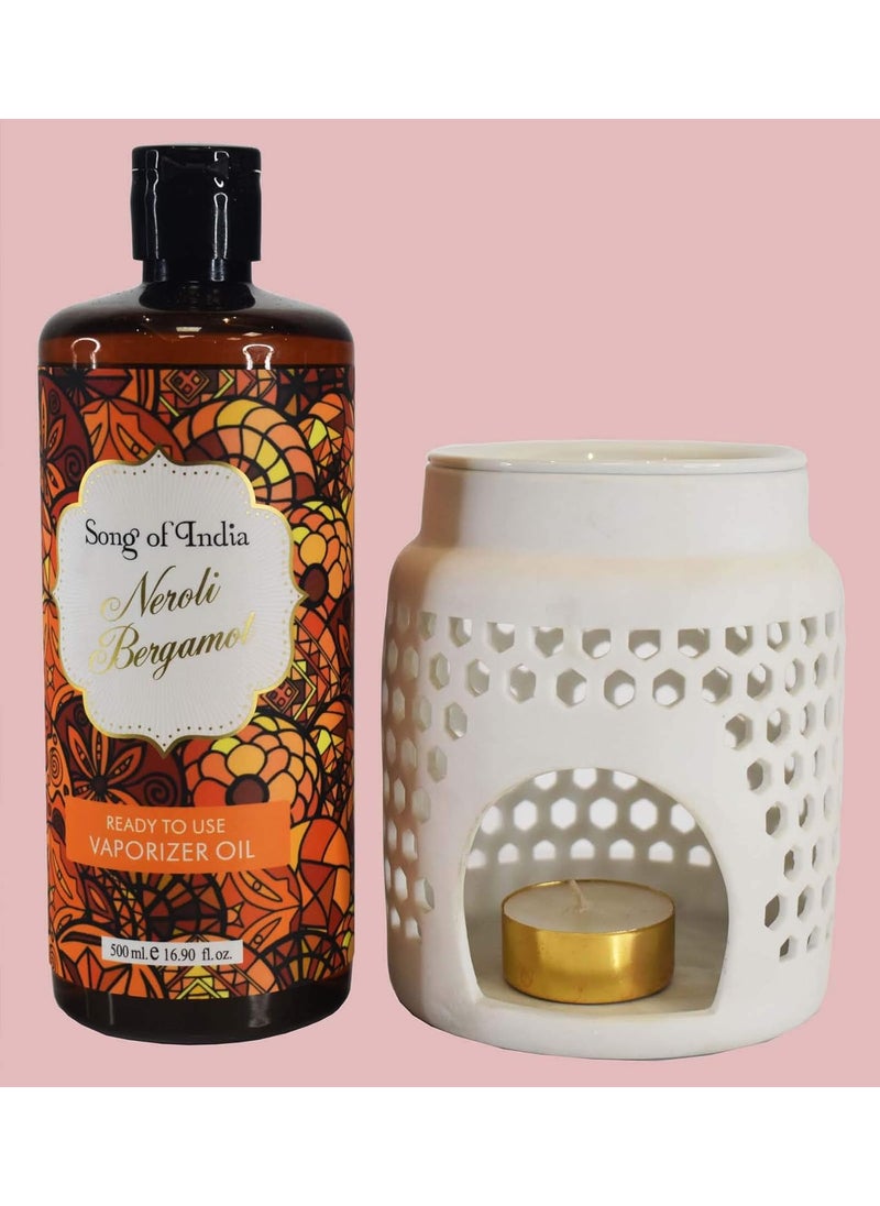 Song of India - 500 ml. Little Pleasures Vaporizer Oil Ready-to-Use in Bulk Bottle (Neroli Bergamot) - Image 1