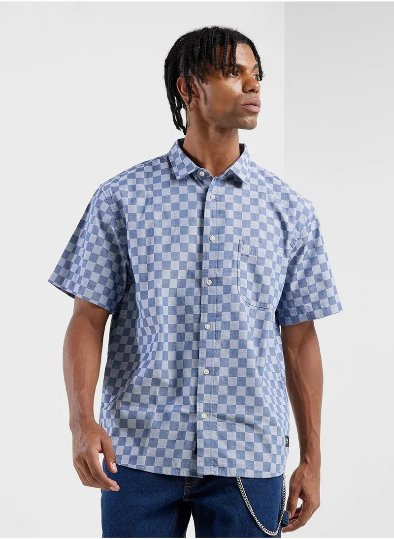 فانز Wade Checkerboard Ss Woven