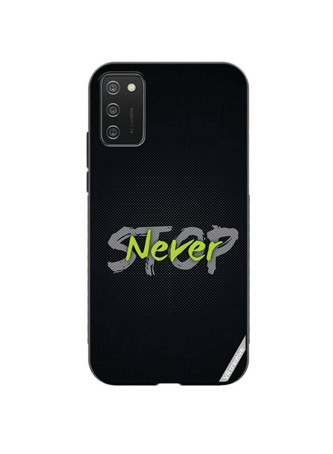 VR CREATIVE Protective Case Cover For Samsung Galaxy A03s Never Stop Design Multicolour - Image 1