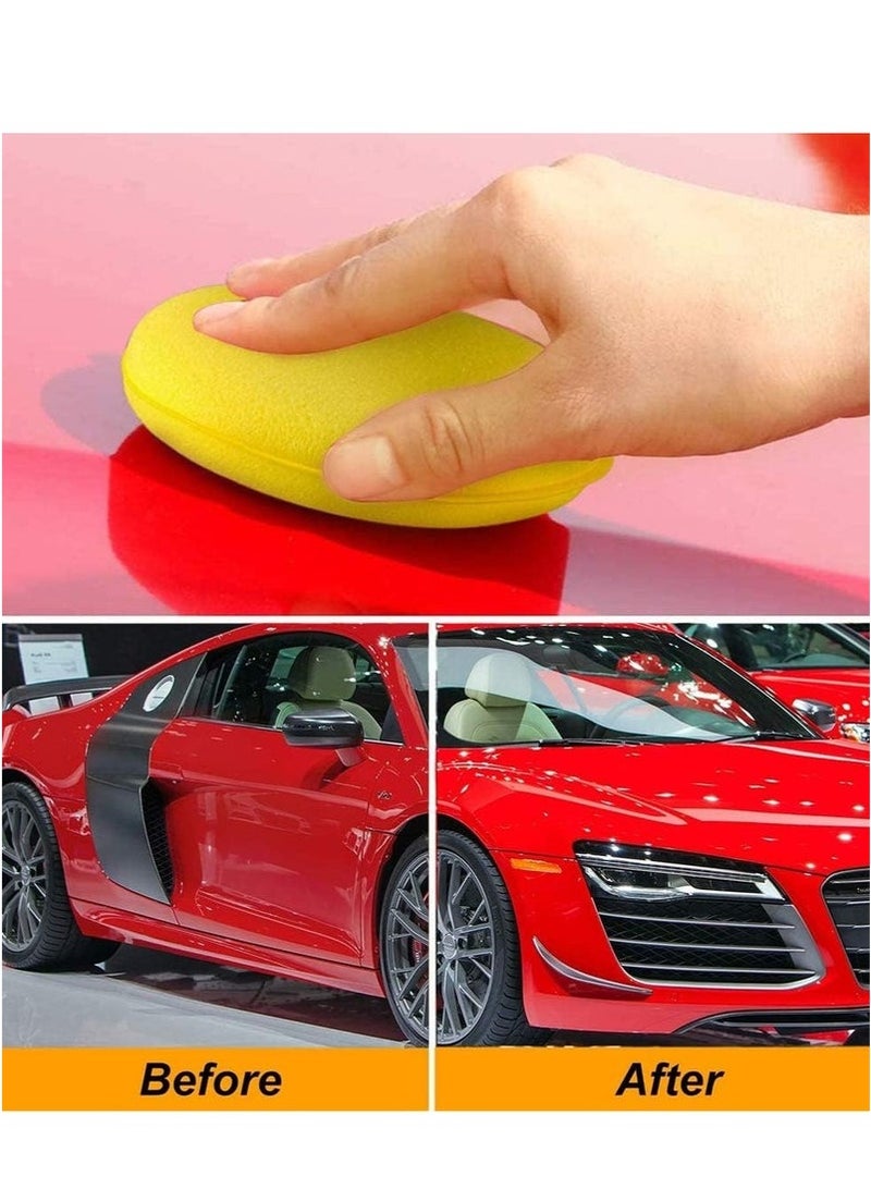 KENSON 6 pcs Microfibre Hand Car Polishing Sponge, Waxing Polish Foam Sponge Wax Applicator Pad for Waxes, Polishes, Paint Cleaner, Car Polish 105x18 mm - Image 5
