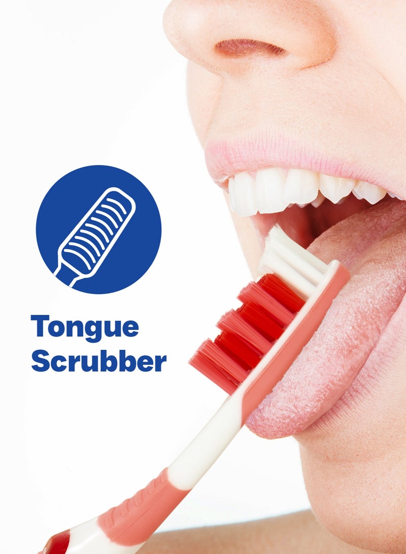 Shield Care فرشاة أسنان شيلد كير ديوال برو مع شعيرات متعددة المستويات، مقبض مضاد للانزلاق (رعاية خبراء - شعيرات متوسطة) للبالغين - أصفر، أحمر، أزرق، أخضر - 8 قطع (عبوة من 1) - Image 5