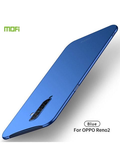 Case Cover For OPPO Reno2 MOFI Frosted PC Ultra-thin Hard Case Blue