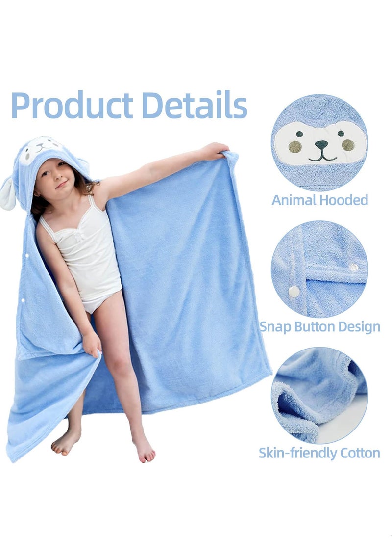 YumLock YumLock Ultra Soft Kids Hooded Bath Towel, 90x150cm, Absorbent Cotton, Cozy Beach and Pool Wrap for Kids 3 to10  - Image 4