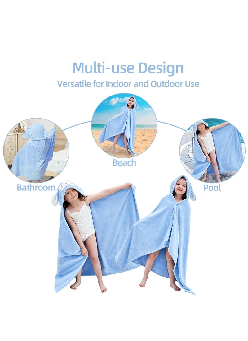 YumLock YumLock Ultra Soft Kids Hooded Bath Towel, 90x150cm, Absorbent Cotton, Cozy Beach and Pool Wrap for Kids 3 to10  - Image 5