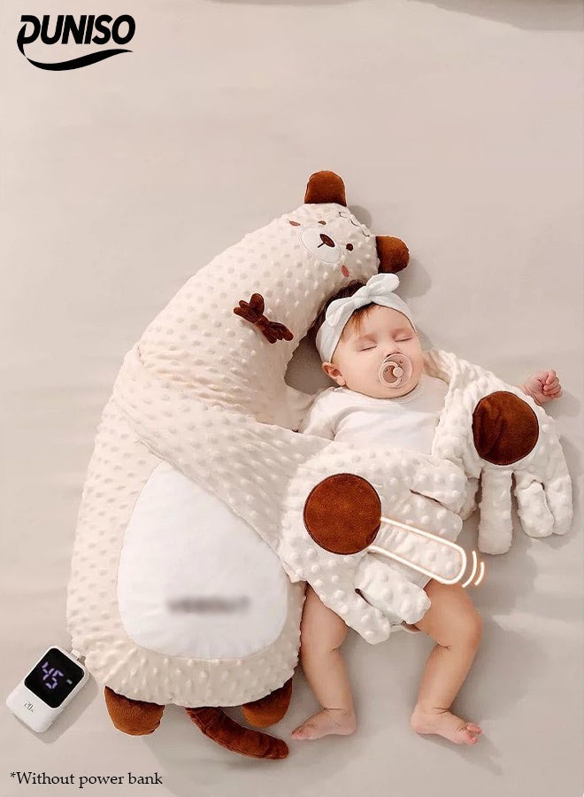DUNISO وسادة تهدئة الأطفال، وسادة مريحة، وسادة للاسترخاء، الاستلقاء لتهدئة الطفل لمنع الخوف، وسادة مريحة للتعانق والنوم، تحكم عن بعد قابل للتعديل بثلاث سرعات - تحاكي كف الأم، ألعاب صفعة للأطفال، مساعدة على النوم - Image 1