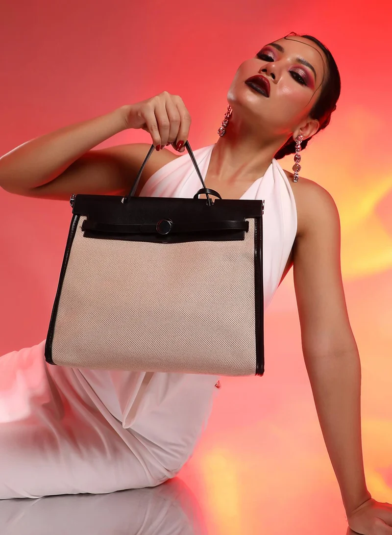Haute Sauce  Structured Block With Pouch Hand Bag for Women | Best Price UAE