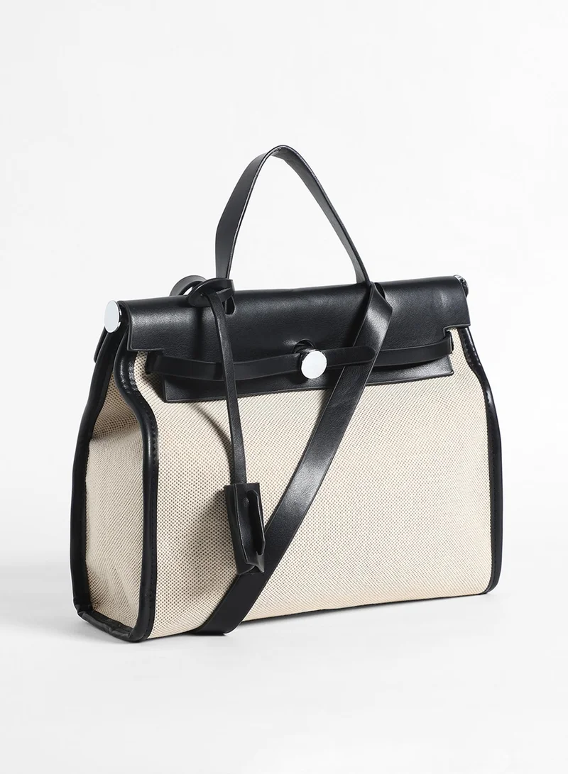 Haute Sauce  Structured Block With Pouch Hand Bag for Women | Best Price UAE
