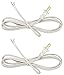 Creative Hobbies White Lamp Cord, 8 Foot Long, Replacement Lamp Cord Lamp Repair Part, 18/2 SPT-1 Wire, UL Listed (2) - Image 2