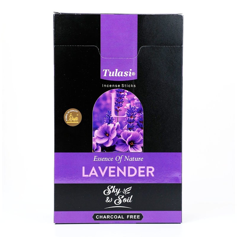Tulasi Sky & Soil Lavender Incense Sticks (Agarbatti) for Pooja, Prayer, Meditation & Home Fragrance, 12 Sticks, Pack of 12 (1 outer) - Image 2
