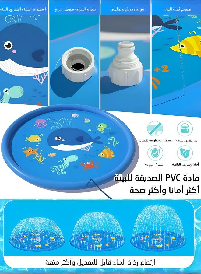 Joudiplay Kids Dolphin Sprinkler Splash Pad, 1M Diameter - Image 5