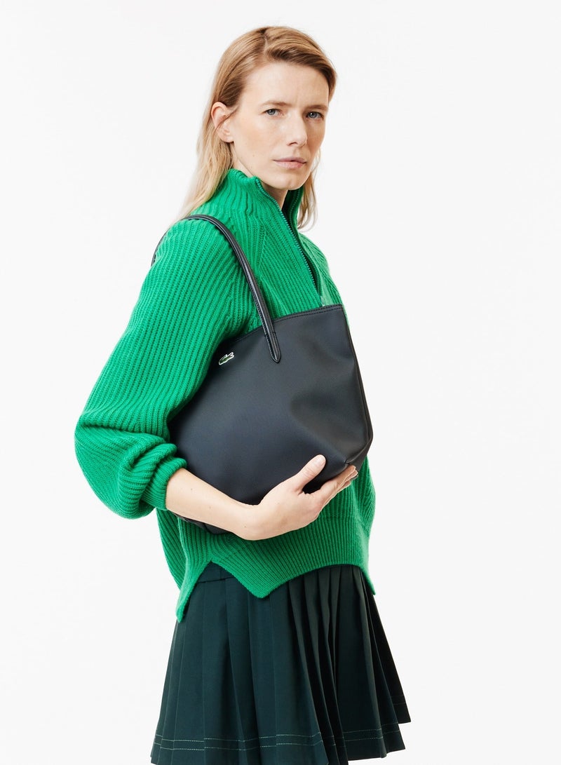 Lacoste Women's L12.12 Concept Fashion Versatile Large Capacity Zipper Handbag Single Shoulder Bag Tote Bag Camera Bag Medium - Image 4