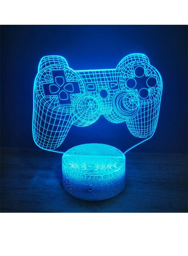 ✨ لمبة ألعاب ثلاثية الأبعاد 🎮 إضاءة مزاجية ملونة 💡 ١٦ لون مع ريموت | تعمل USB/بطاريات | آمنة للعيون | مثالية لغرفة النوم وغرف الألعاب وهدايا الجيمرز - Image 1