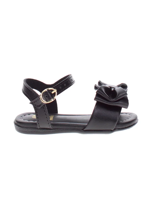 موليكينها Molekinha Infant Girls Sandals With Back Strap Black | Made In Brazil